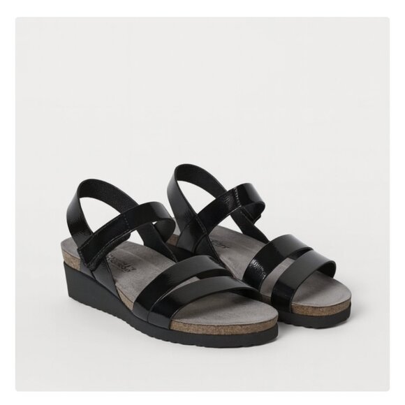Naot Sandals Womens Size 36 Black Genuine Leather Comfort Israel Walking Shoes - Picture 1 of 6